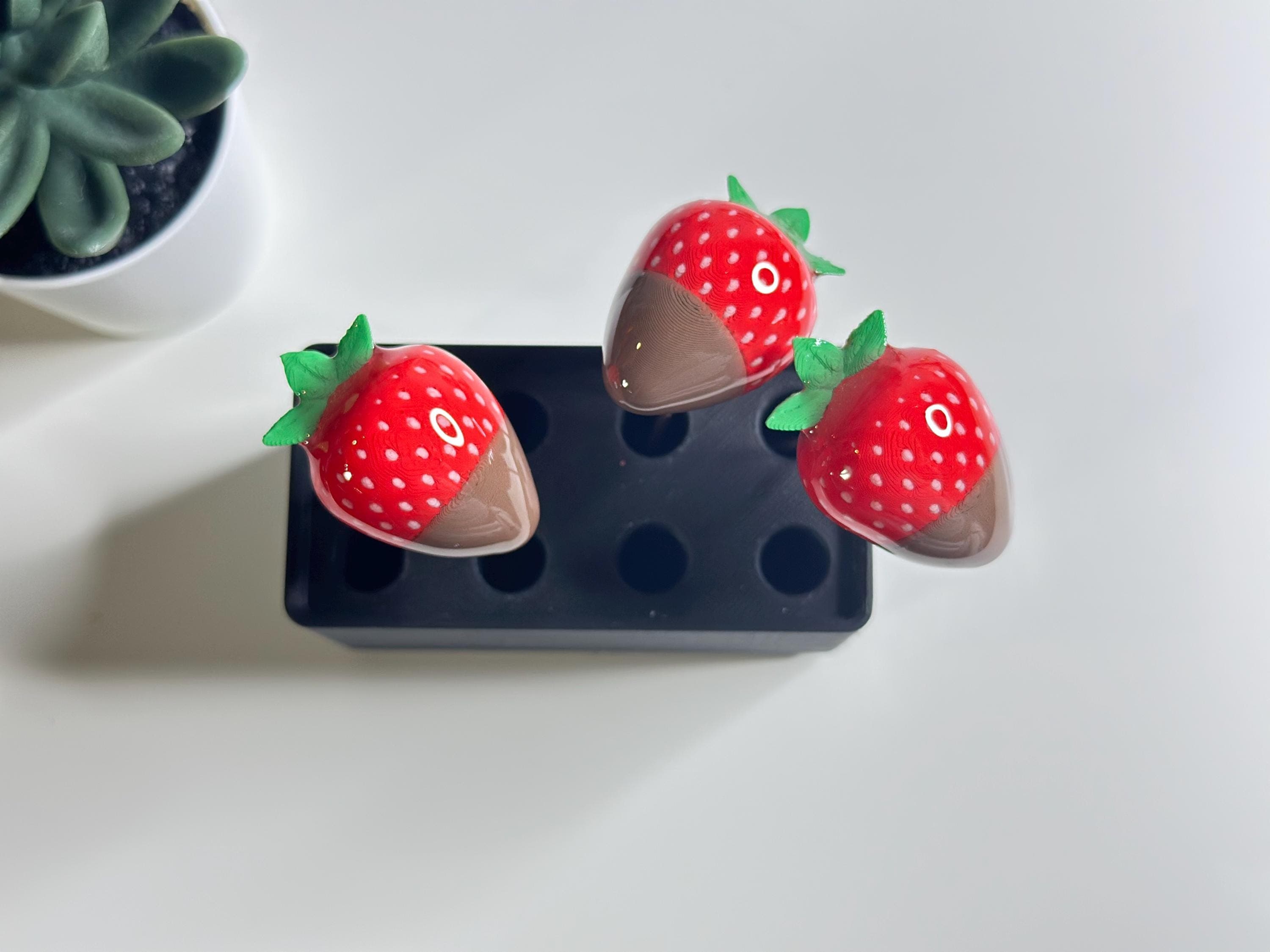 Chocolate-Dipped Strawberry Hair Pin — view 2